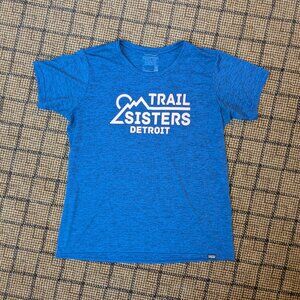 Patagonia Capilene Cool Daily Womens Size L Trail Sisters Detroit Run Space Blue